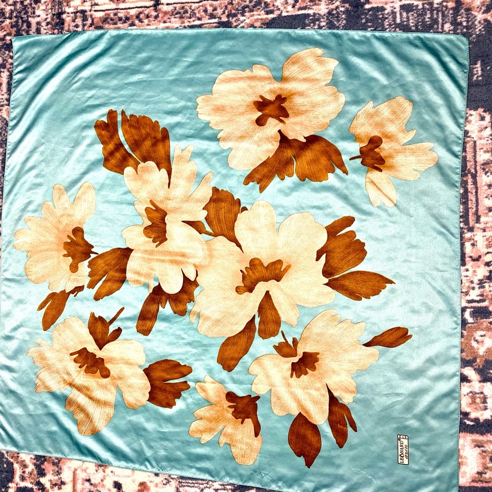 Leonard Scarf Floral chiffon silk Shawl